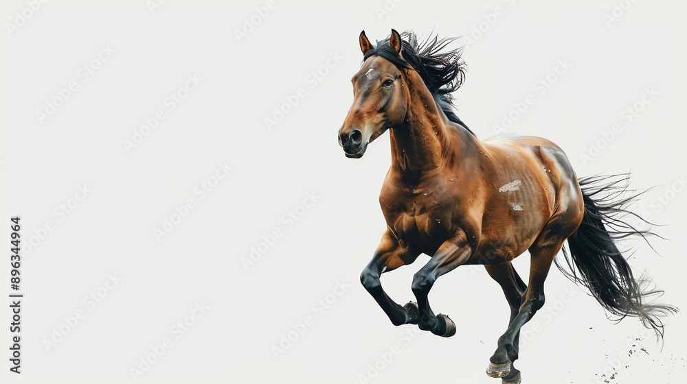 Fototapeta premium é§¿é¦¬å¥”é¦³çš„è‹±å§¿ï¼Œç›¡é¡¯åŠ›é‡èˆ‡é€Ÿåº¦æ„Ÿã€‚