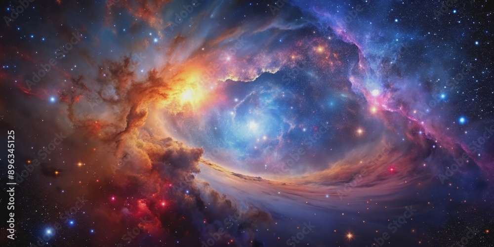 Cosmic Dance of Nebulae, Digital Art, Space, Stars, Galaxy Cosmic Dance of Nebulae, Digital Art, Space, Stars, Galaxy