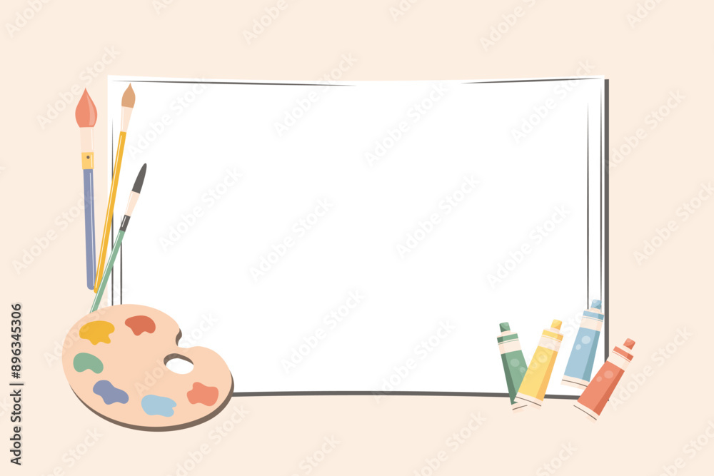 © Tatiana - Blank canvas, oil paint in tubes, brushes, painting tools. Art supplies, accessories for creativity and hobbies. Poster, illustration © Tatiana - Blank canvas, oil paint in tubes, brushes, painting tools. Art supplies, accessories for creativity and hobbies. Poster, illustration