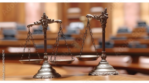 The scales of justice are a symbol of the law. They are often used in legal settings to represent the fairness and impartiality of the legal system.