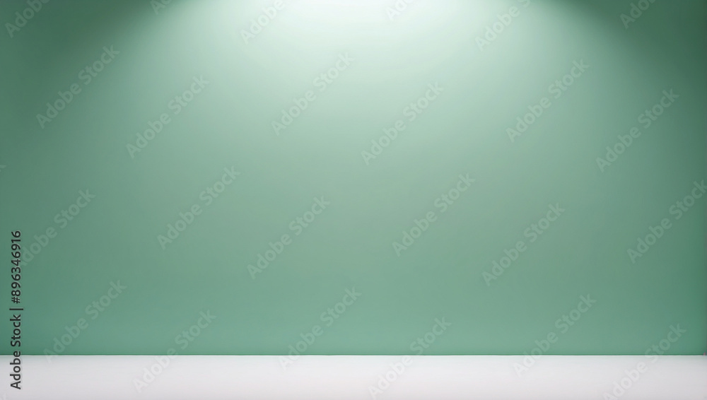 Empty space with light green background for product display and presentation Empty space with light green background for product display and presentation