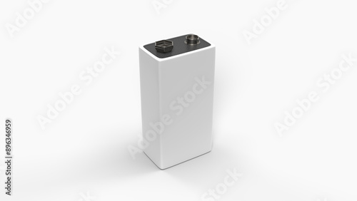 V9 battery with clean white design for mockup