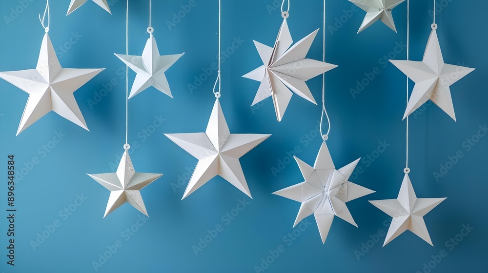 Creative Christmas background with white craft Creative Christmas background with white craft