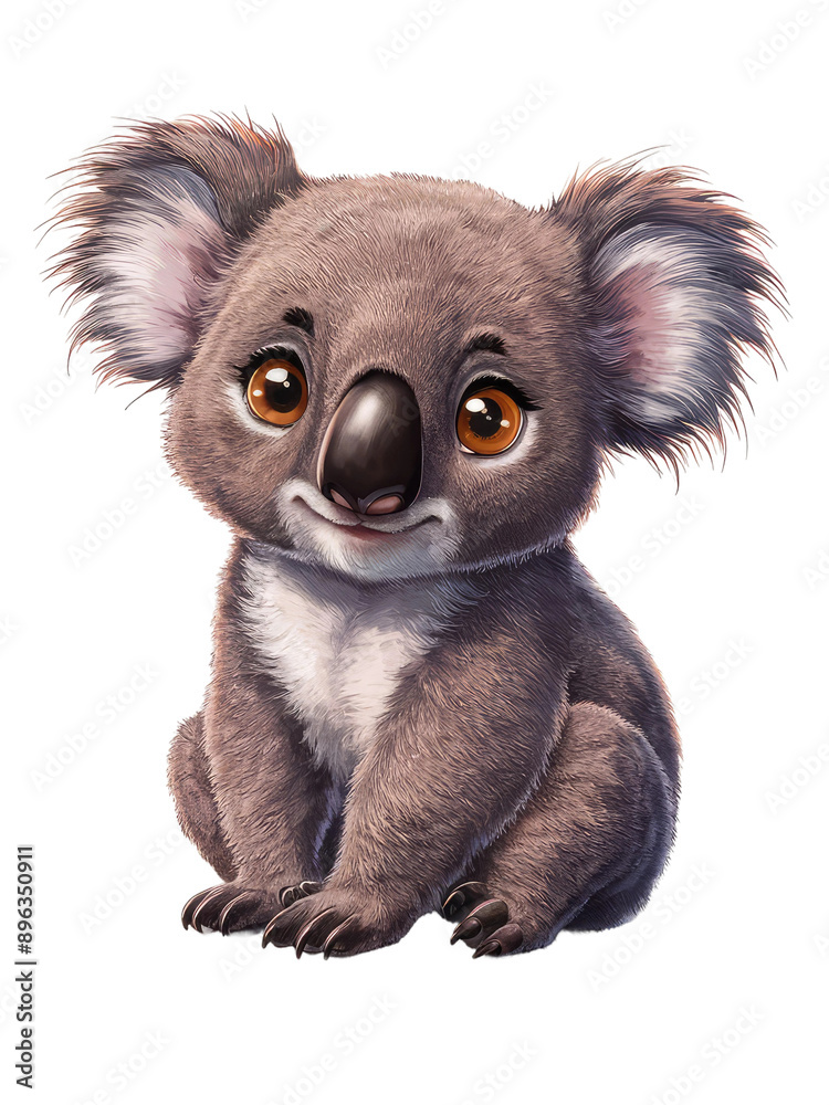 Isolated PNG baby Koala, GENERATIVE AI Isolated PNG baby Koala, GENERATIVE AI