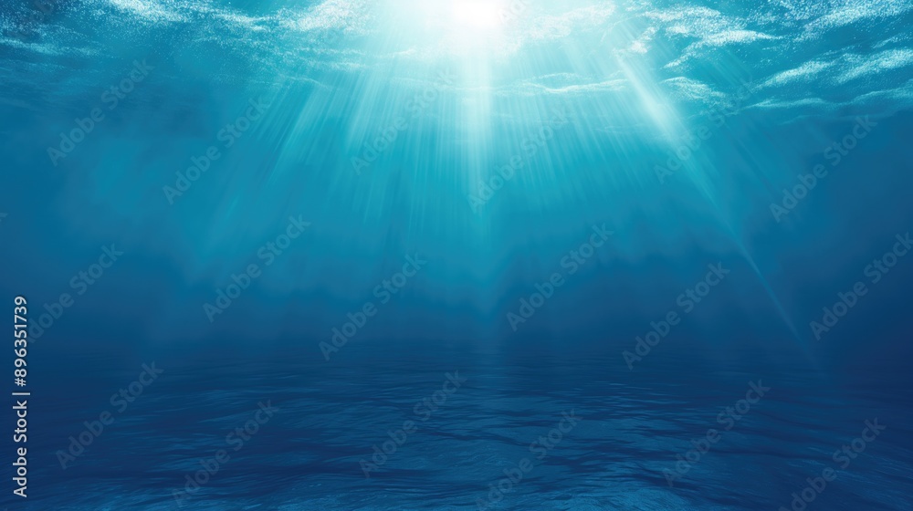 Sea underwater view with sun light Sea underwater view with sun light