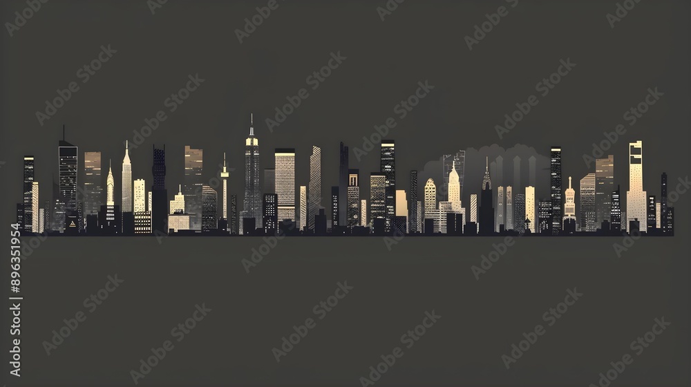 Obraz premium City silhouette vector set