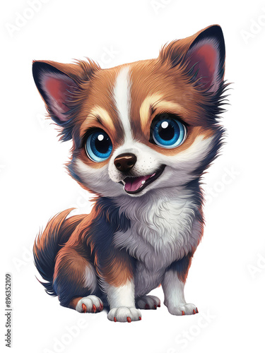 Isolated PNG baby Dog, GENERATIVE AI