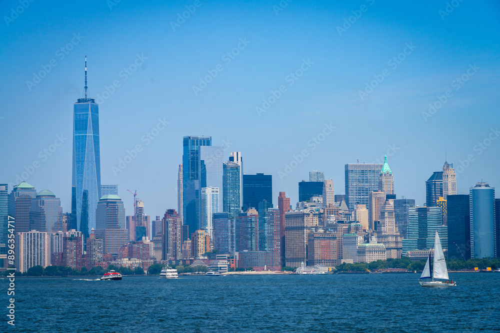Obraz premium Manhattan Island Skyline in New York, America, USA.