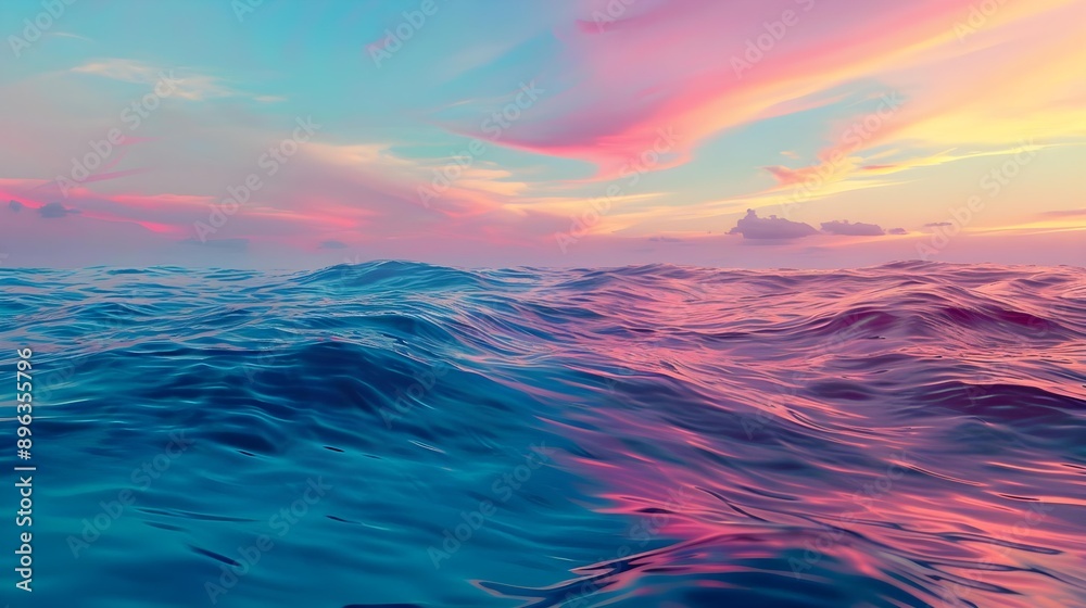 Tranquil scene of smooth water and colorful sky Tranquil scene of smooth water and colorful sky