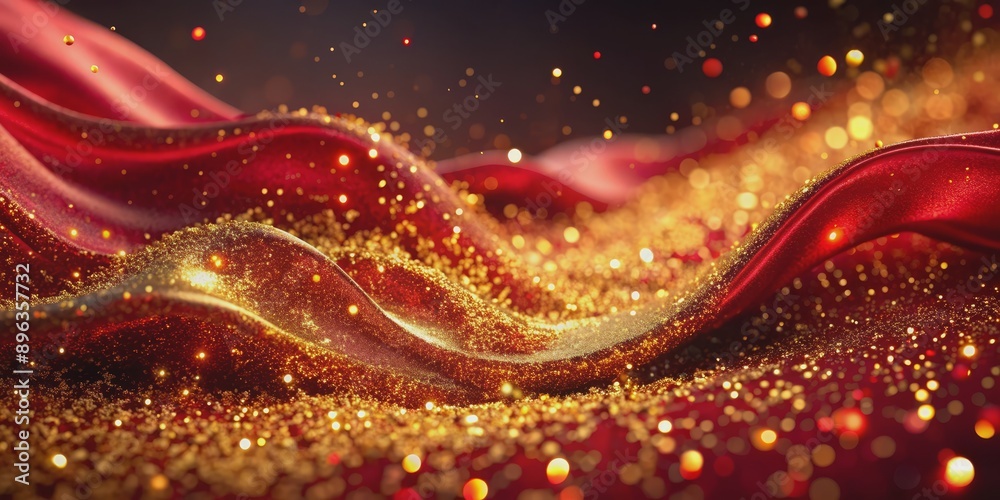 Red and Gold Glitter Abstract, Abstract Background , Glitter Texture , 3D Art , Bokeh Red and Gold Glitter Abstract, Abstract Background , Glitter Texture , 3D Art , Bokeh