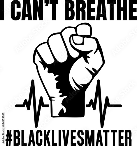 Black lives matter  quote, phrase or slogan. Social movement quote. Social media hashtag - fight, protest for people rights. No racism, black lives matter quote. Vector illustration.