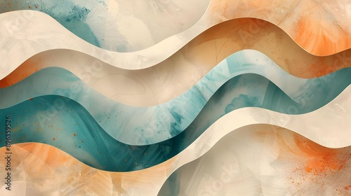 Modern wallpaper with curved organic design