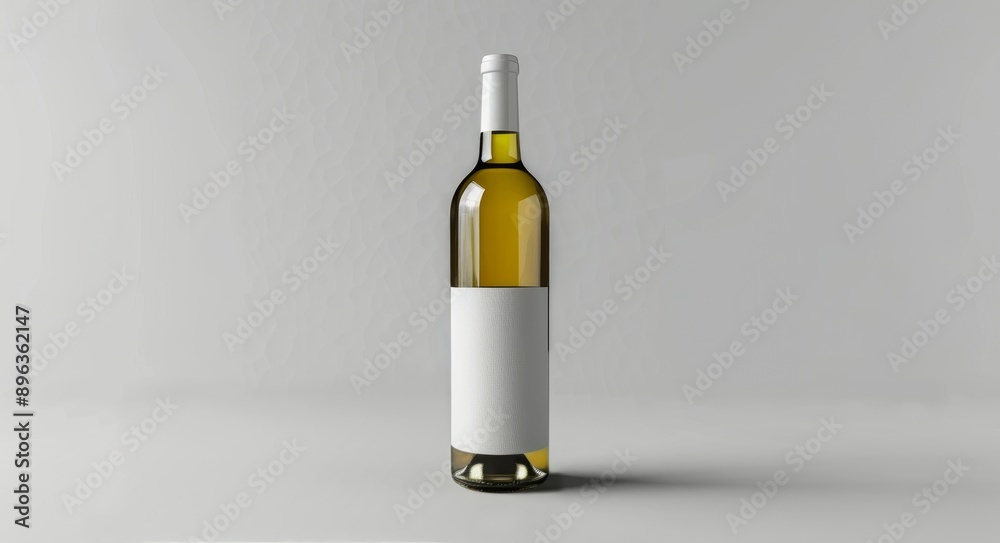 Wine Bottle Mockup On White Background Wine Bottle Mockup On White Background