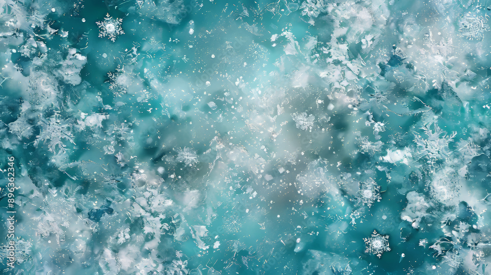Snowy background with swirling snowflakes in shades of white, teal, and blue. Perfect for a wintery atmosphere. Snowy background with swirling snowflakes in shades of white, teal, and blue. Perfect for a wintery atmosphere.