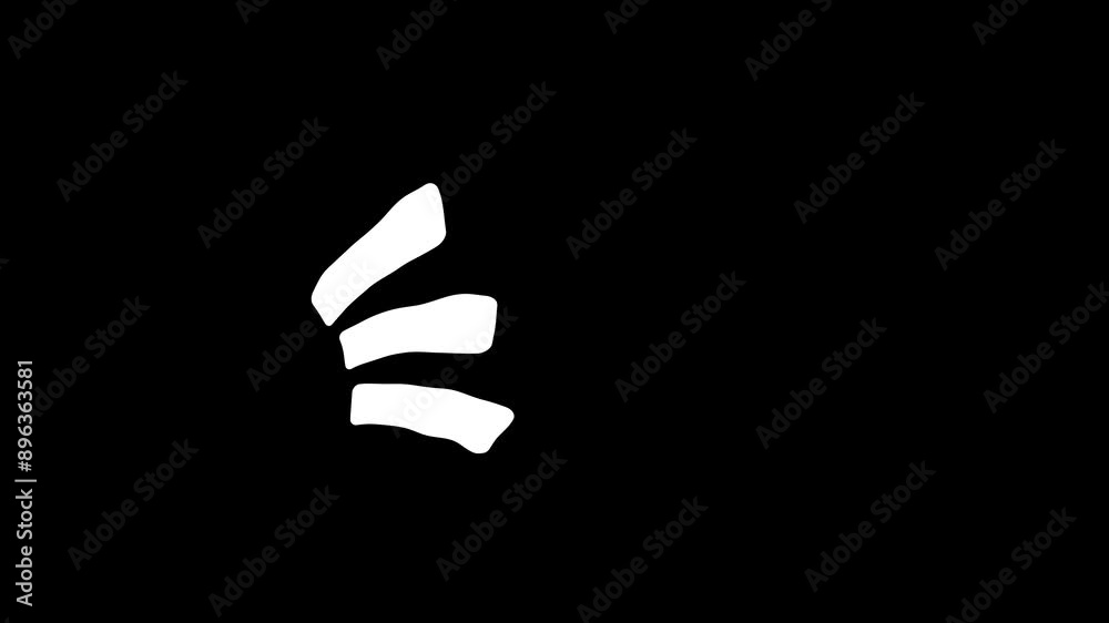 Animation of cartoon emotion symbol lines, Angry comic expression. Animation of cartoon emotion symbol lines, Angry comic expression.