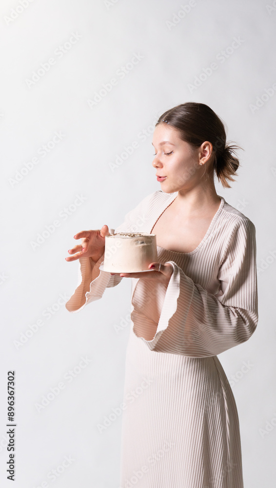 model young attractive dress beautiful beauty style white cake lady woman elegant fashion model young attractive dress beautiful beauty style white cake lady woman elegant fashion