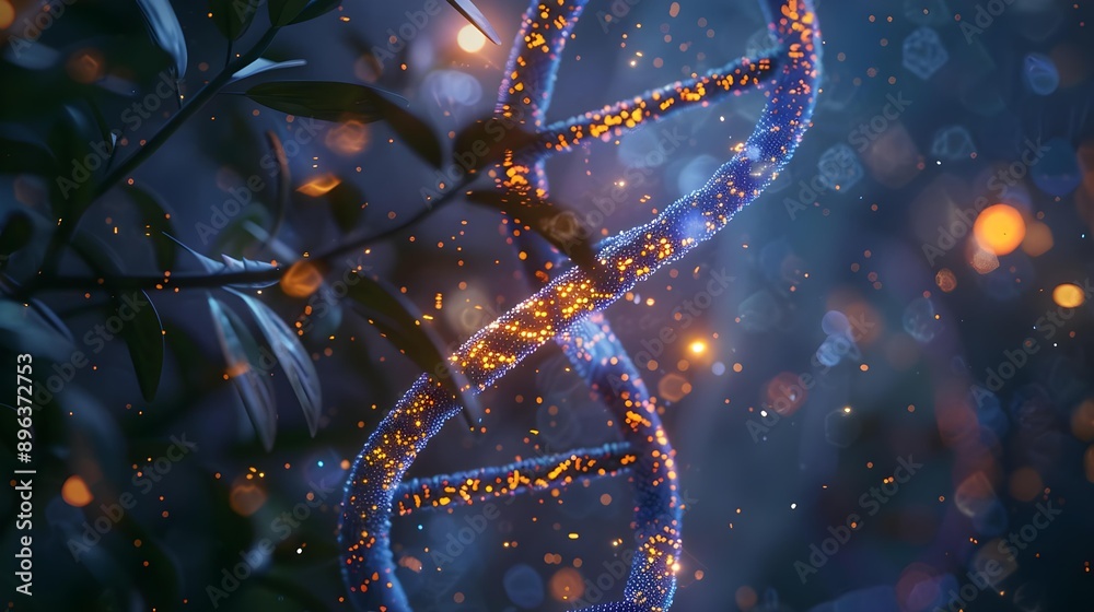 DNA helix biotechnology science concept