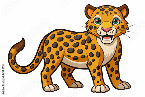Funny Jaguar Vector Illustration Cartoons, Clipart And Line Art Design on White Background, Funny Jaguar vector illustration in cartoons, clipart, and line art design on a white background