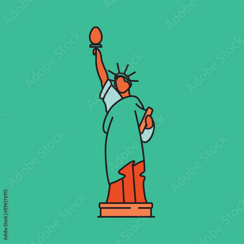 Statue de la liberté. Illustration voyage et tourisme. New-York. Amérique. états-unis