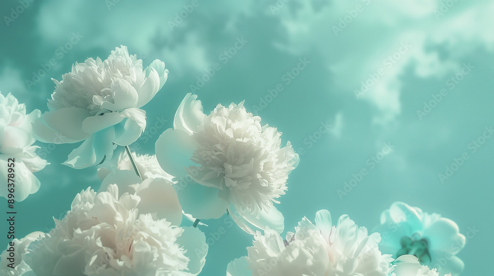 Serene Blossoms of White Peonies Serene Blossoms of White Peonies