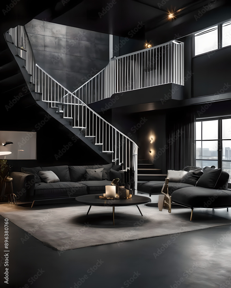 Fototapeta premium Luxury modern living room.