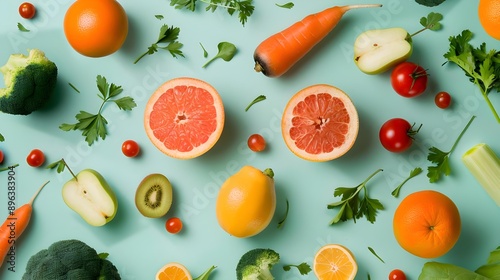 Flat lay composition with fresh ripe vegetables