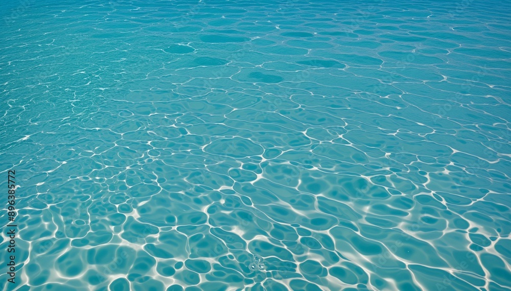 Quiet clear blue water surface  pattern illustration, wall paper design