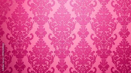 Abstract seamless pink wallpaper with ornate pattern shapes or ornaments, abstract royal design, minimalistic art, Victorian design background surface, vintage retro texture poster, illustration