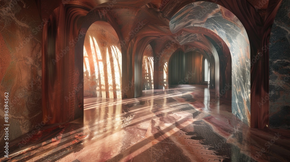 Obraz premium Vacant space Organic floors Decorative experience