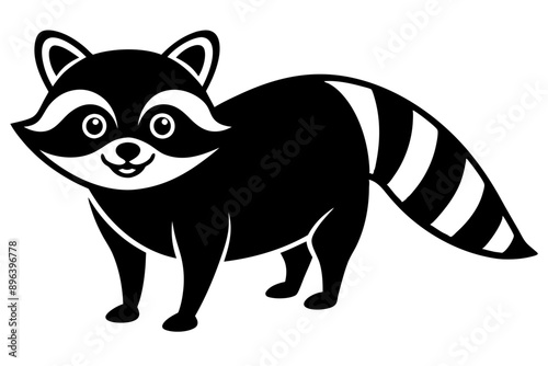 Funny Raccoon Vector Illustration, Cartoons, Clipart, and Line Art Design with White Background,  funny raccoon vector illustration, cartoons, clipart, and line art design on a white background.