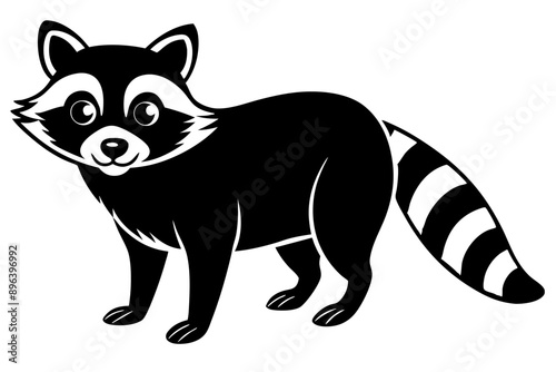 Funny Raccoon Vector Illustration, Cartoons, Clipart, and Line Art Design with White Background,  funny raccoon vector illustration, cartoons, clipart, and line art design on a white background.