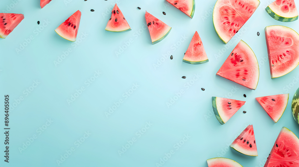 A sweet, red watermelon on a wooden table, perfect for a romantic Valentine's Day celebration A sweet, red watermelon on a wooden table, perfect for a romantic Valentine's Day celebration