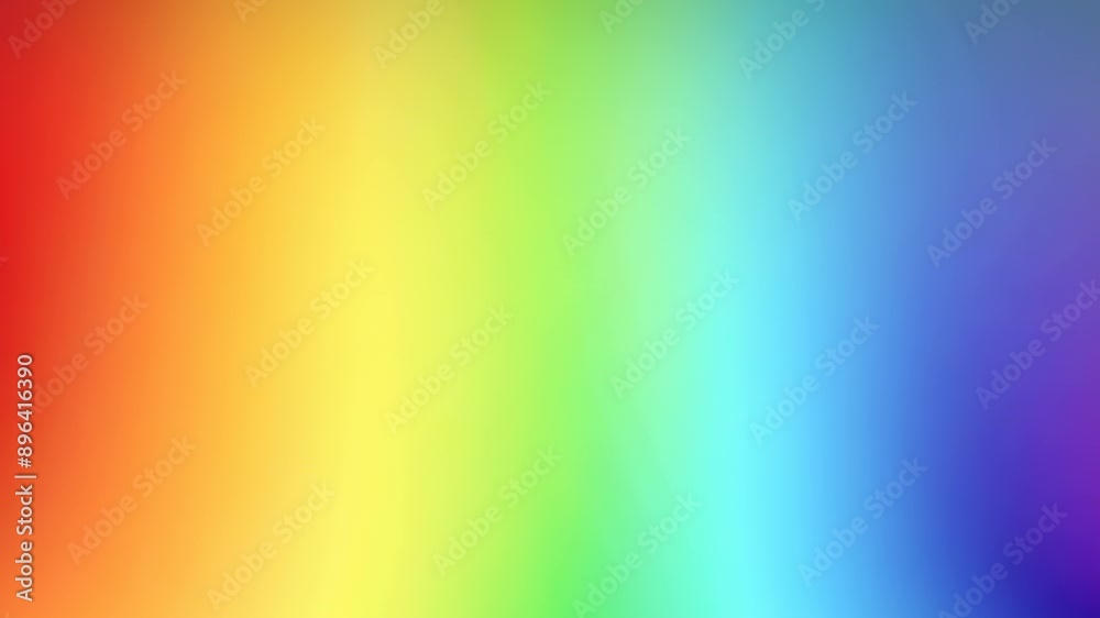 A smooth, blurred gradient transitions from red to blue, encompassing the colors of the rainbow