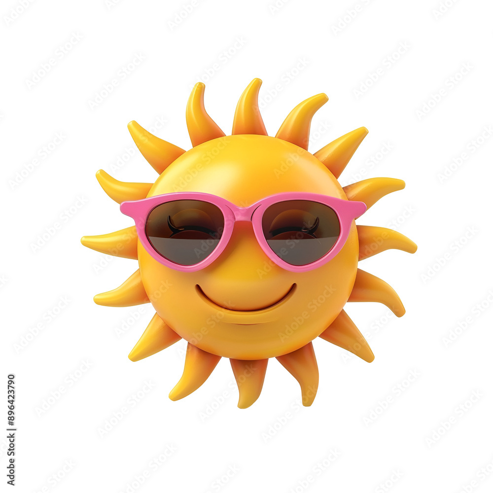 Sun Character in Shades: 3D Close-Up Cartoon Illustration, Isolated on Transparent Background, PNG Sun Character in Shades: 3D Close-Up Cartoon Illustration, Isolated on Transparent Background, PNG