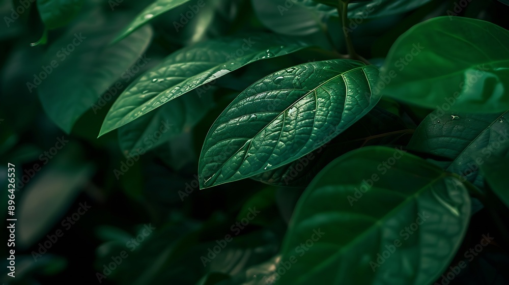 Nature of dark green leaf in garden Natural green leaves plants using background cover page environment ecology or greenery wallpaper : Generative AI Nature of dark green leaf in garden Natural green leaves plants using background cover page environment ecology or greenery wallpaper : Generative AI
