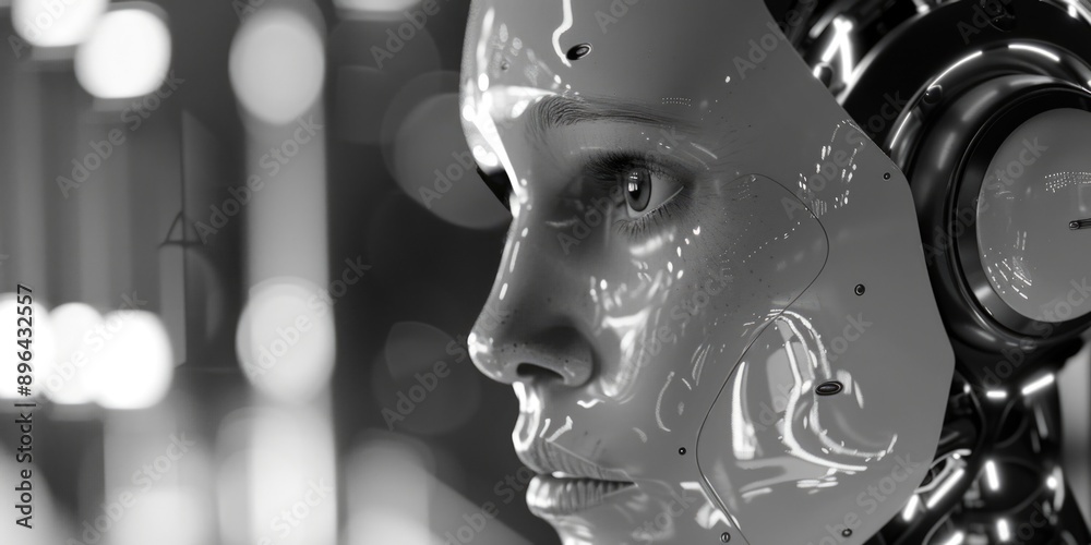 A close-up shot of a person's face with a clock in the background, ideal for representing time or schedules A close-up shot of a person's face with a clock in the background, ideal for representing time or schedules