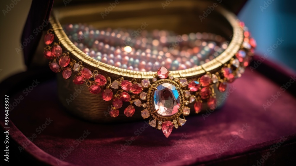 Sparkling Jewel Necklace in a Treasure Chest Sparkling Jewel Necklace in a Treasure Chest
