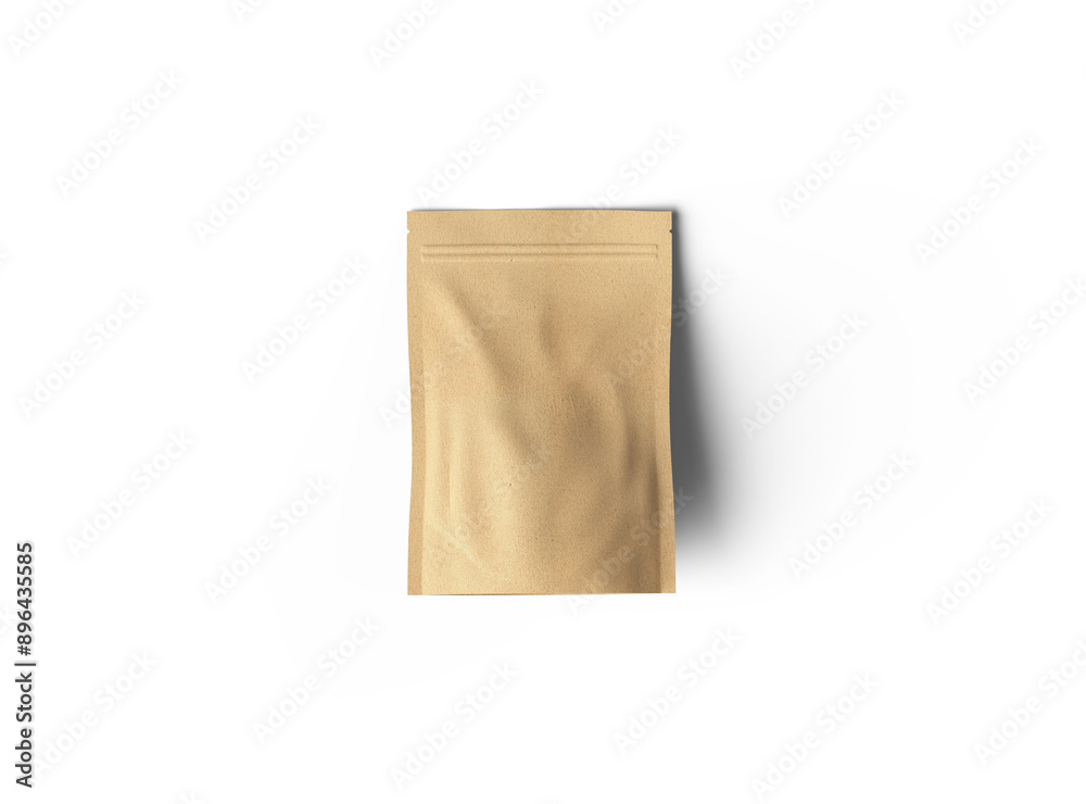 3D render of a generic paper doypack with zipper on a transparent background 3D render of a generic paper doypack with zipper on a transparent background
