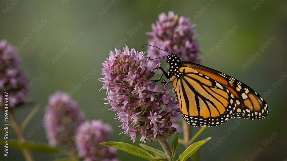 Monarch butterfly sitting on a flower Monarch butterfly sitting on a flower