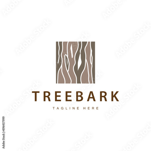 Wood logo design structure layers forest tree bark vector template