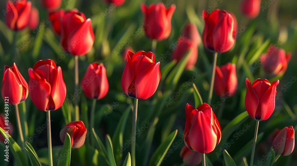Tulipa Royal Red is a Vvedenskyihybrid Tulip Div 15 miscellaneous tulips with red flowers : Generative AI Tulipa Royal Red is a Vvedenskyihybrid Tulip Div 15 miscellaneous tulips with red flowers : Generative AI