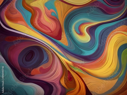 Lively Psychedelic Pattern Wallpaper for Dynamic Designs