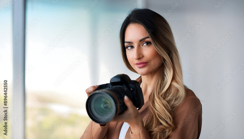 Close-up of a photographer adjusting the lens; copy space Close-up of a photographer adjusting the lens; copy space