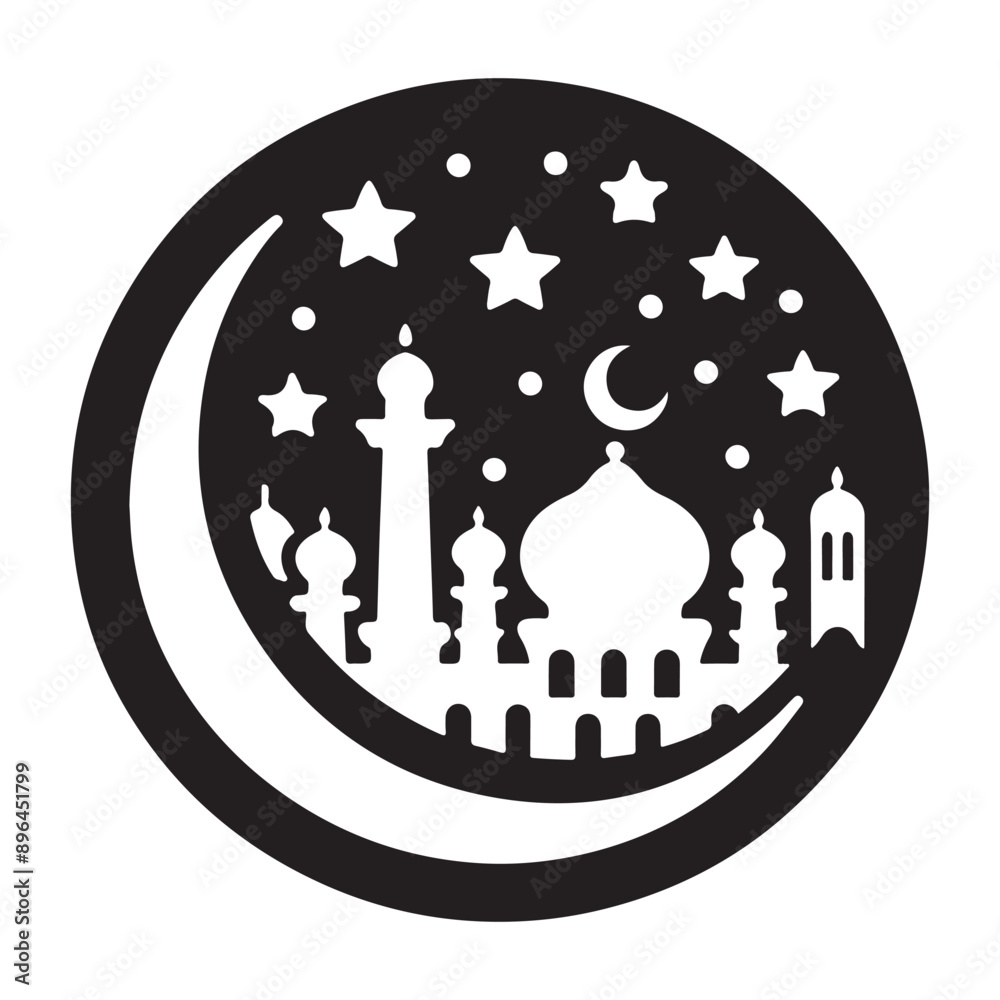 Masjid, mosque icon. Vector illustration Masjid, mosque icon. Vector illustration