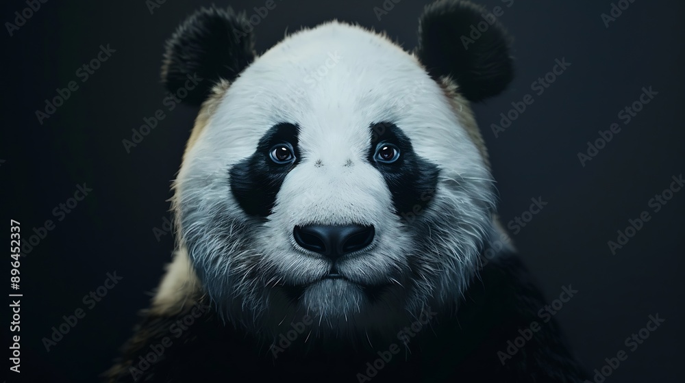 panda bear looking straight at the camera : Generative AI panda bear looking straight at the camera : Generative AI