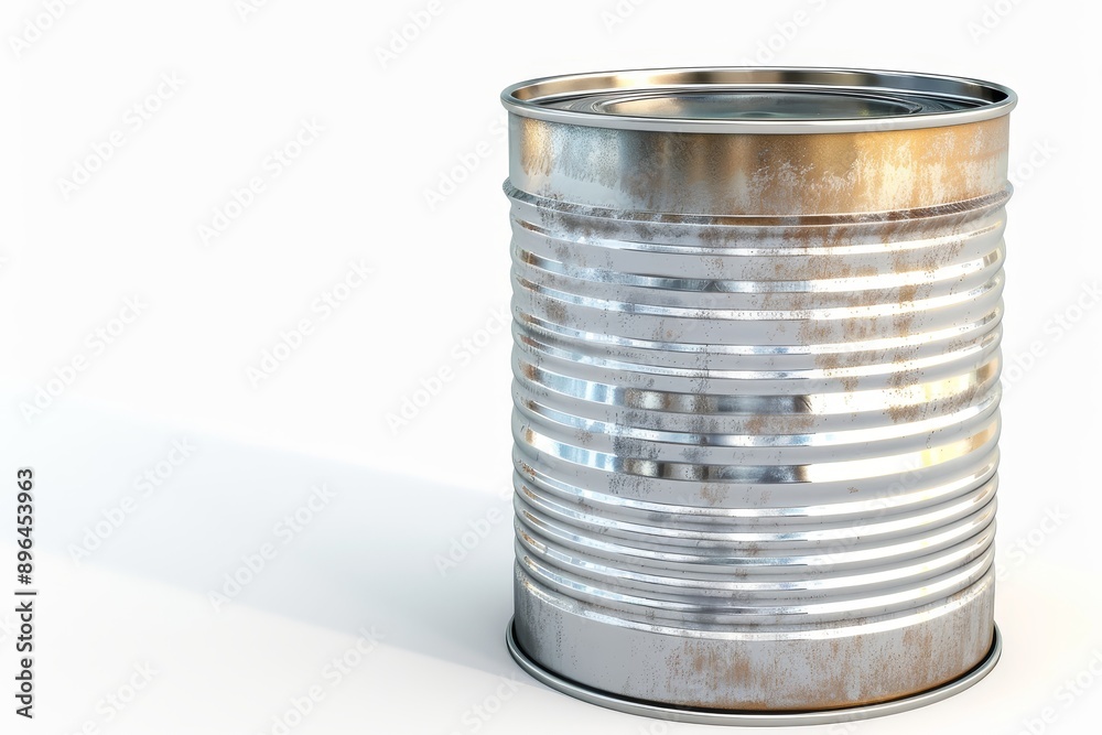 Alone tin can on white Alone tin can on white