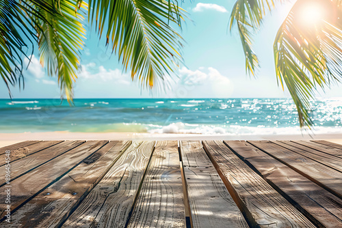 Sunshine Beach Background Rustic Wood