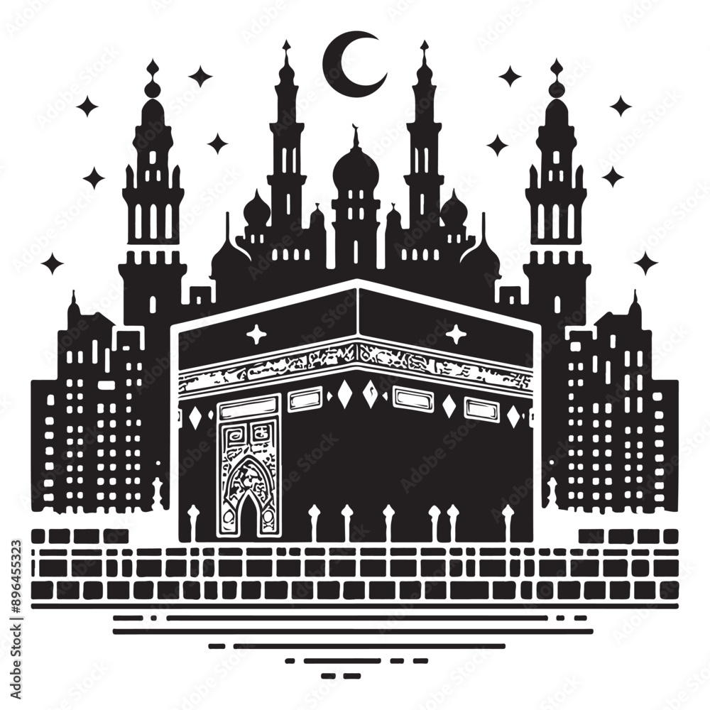 Obraz premium Masjid, mosque icon. Vector illustration
