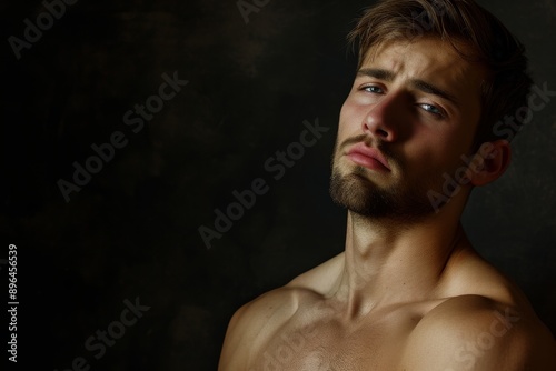 Attractive male isolated on background