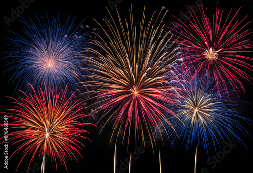 fireworks in the night sky